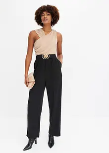 Combi pantalon avec haut drapé, bonprix