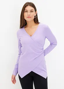 Rippshirt in Wickeloptik, bonprix
