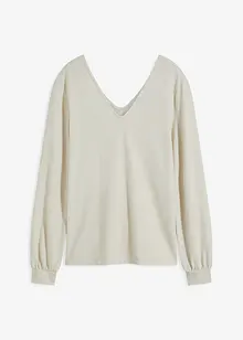 Kuschel-Fleeceshirt mit Perlen, bonprix