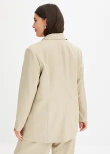 Blazer in Leinenoptik mit gestreiftem Futter, bonprix