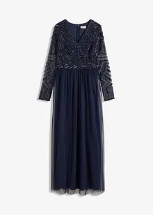 Robe longue à broderie de sequins, bonprix