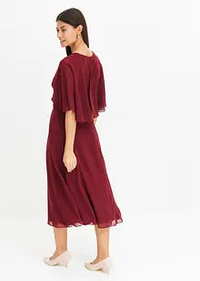 Robe midi en crêpe fin avec strass, bonprix