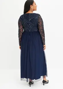 Robe longue à broderie de sequins, bonprix