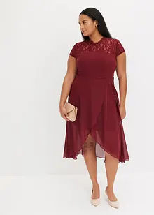 Robe courte-longue à empiècement en dentelle, bonprix