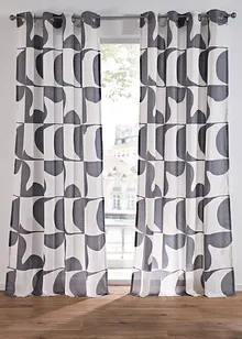 Gardine mit grafischem Druck aus recycelten Polyester (1er Pack), bonprix