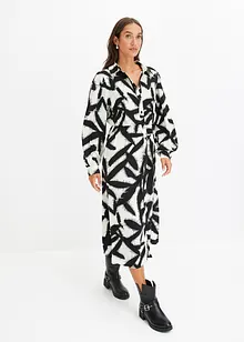 bedrucktes Satin-Midikleid, bonprix