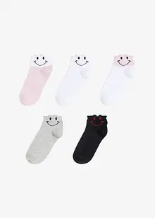 Kurzsocken mit Bio-Baumwolle (5er Pack), bonprix