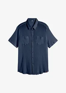 Chemise manches courtes 100% coton, aspect froissé, bonprix