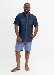 Chemise manches courtes 100% coton, aspect froissé, bonprix