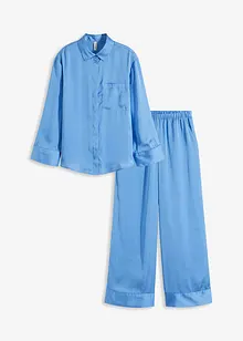 Gewebter oversized Pyjama aus Satin, bonprix