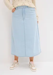 Jupe midi en jean, taille mi-haute, bonprix