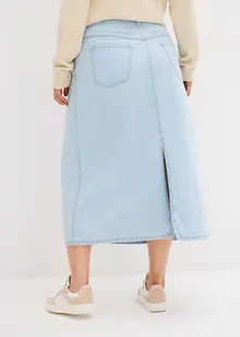 Jupe midi en jean, taille mi-haute, bonprix