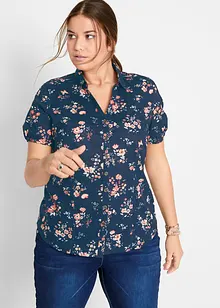 Bluse, bedruckt, Kurzarm, bonprix