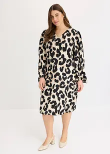 Robe midi fluide en viscose mélangée, bonprix