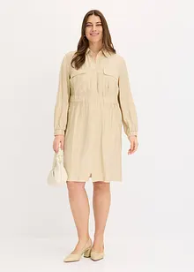 Hemdblusenkleid aus feinem Viskose-Mix, bonprix