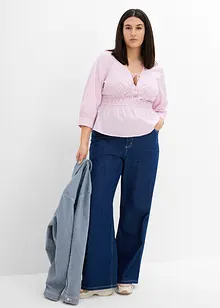 Blouse froncée avec des coutures élastiques, bonprix