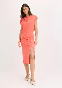 Robe asymétrique en jersey avec fronces, bonprix