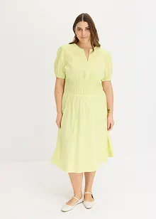 Robe longue à taille froncée et élastiquée, bonprix