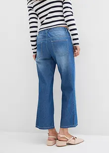 Jean droit taille mi-haute et élastiquée, raccourci, bonprix
