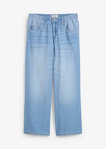 Jean droit taille mi-haute et élastiquée, raccourci, bonprix