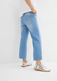 Jean droit taille mi-haute et élastiquée, raccourci, bonprix