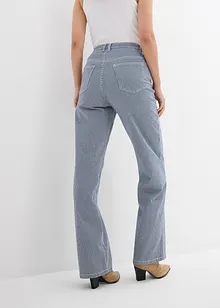 Jean droit rayé, taille haute, loose, bonprix