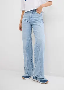 Jean large taille haute, peu extensible, bonprix