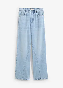 Jean large taille haute, peu extensible, bonprix