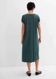 Robe en jersey, col V, viscose mélangée, bonprix