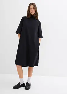 Shirtkleid aus elastischem Bio-Baumwoll-Mix, bonprix