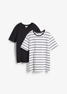 Lot de 2 t-shirts 100% coton, bonprix