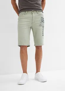 Bermuda en jean avec imprimé, Regular, bonprix