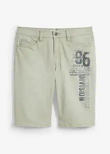 Bermuda en jean avec imprimé, Regular, bonprix