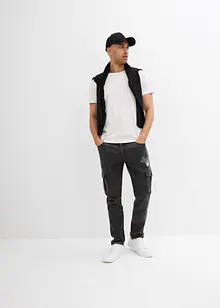 Jean cargo extensible, Regular, fuselé, bonprix