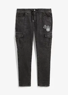 Jean cargo extensible, Regular, fuselé, bonprix