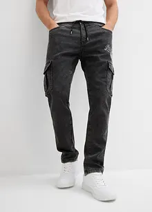 Jean cargo extensible, Regular, fuselé, bonprix