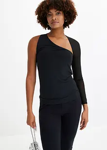 Off-Shoulder-Shirt mit Meshärmel, bonprix