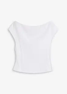 T-shirt col Bardot, 100% coton, bonprix