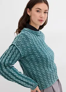Oversize-Pullover aus reiner Baumwolle, bonprix
