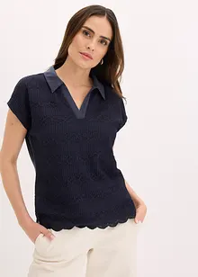 Poloshirt mit Spitze, bonprix
