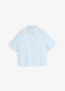 Blouse manches courtes à carreaux, bonprix