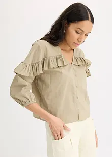 leichte Bluse mit Volants, bonprix