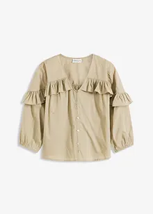 leichte Bluse mit Volants, bonprix