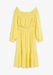 Carmen-Kleid aus strukturierter Viskose, bonprix