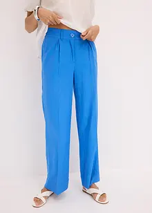 Pantalon palazzo en lin mélangé aérien, bonprix