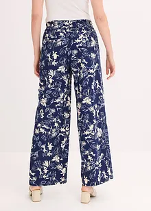 Pantalon large à pinces et imprimé, bonprix