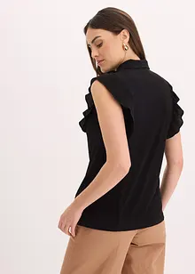 Blouse volantée en jersey, bonprix