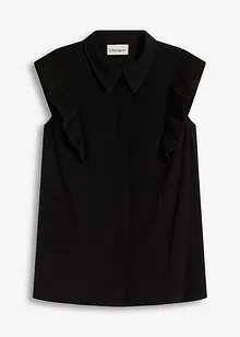 Blouse volantée en jersey, bonprix