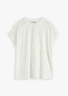 Viskose Shirt mit Spitzeneinsatz, bonprix