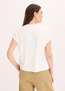 Viskose Shirt mit Spitzeneinsatz, bonprix